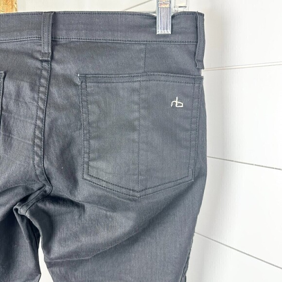 Rag & Bone Intermix Floral Embroidered Coated Jeans Skinny Black Size 29 - Picture 4 of 6